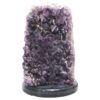 Amethyst Lamp on Marble Base - Purple LED Bulb N2290 | Crystal Factory