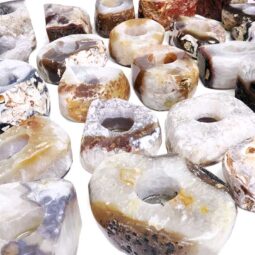 Natural River Agate Tealight Candle Holder 15 Natural River Agate Tealight Candle Holder | Crystal Factory