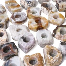 Natural River Agate Tealight Candle Holder 14 Natural River Agate Tealight Candle Holder | Crystal Factory