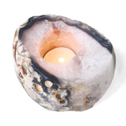 Natural River Agate Tealight Candle Holder 17 Natural River Agate Tealight Candle Holder | Crystal Factory