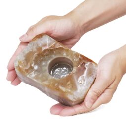 Natural River Agate Tealight Candle Holder 20 Natural River Agate Tealight Candle Holder | Crystal Factory