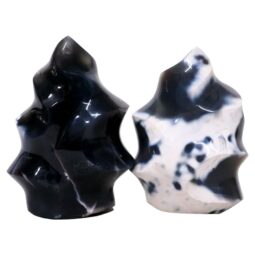 Madagascar Orca Agate Flame Set 2 P2137 | Crystal Factory