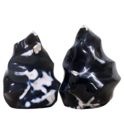 Madagascar Orca Agate Flame Set 3 P2141 | Crystal Factory