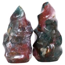 Madagascar Ocean Jasper Flame Set 2 P2143 | Crystal Factory
