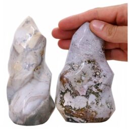 Madagascar Ocean Jasper Flame Set 2 P2145 | Crystal Factory
