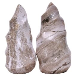 Madagascar Ocean Jasper Flame Set 2 P2146 | Crystal Factory
