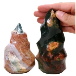 Madagascar Ocean Jasper Flame Set 2 P2147 | Crystal Factory