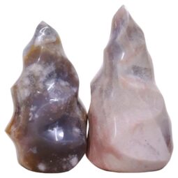 Madagascar Ocean Jasper Flame Set 2 P2150 | Crystal Factory