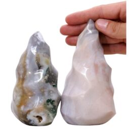 Madagascar Ocean Jasper Flame Set 2 P2150 | Crystal Factory