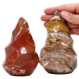 Madagascar Ocean Jasper Flame Set 2 P2152 | Crystal Factory