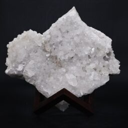 Clear Quartz Cluster on Timber Stand 12cm S1574 | Crystal Factory