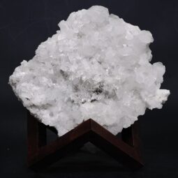 Clear Quartz Cluster on Timber Stand 12cm S1575 | Crystal Factory