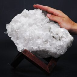 6.3kg Clear Quartz Cluster on Timber Stand 12cm S1576 8 Clear Quartz Cluster on Timber Stand 12cm S1576 | Crystal Factory