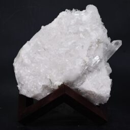 Clear Quartz Cluster on Timber Stand 12cm S1578 | Crystal Factory