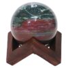 Ocean Jasper Sphere with 8cm Timber Display Stand T3098 | Crystal Factory