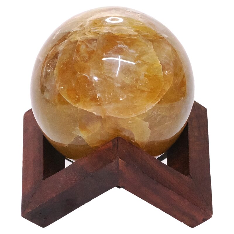 1.4kg Peach Moonstone Sphere with Timber Display 8cm Stand T3101 3 Peach Moonstone Sphere with 8cm Timber Display Stand T3101 | Crystal Factory