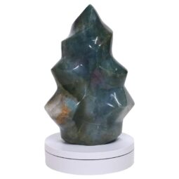 Ocean Jasper Polished Flame w/ Electric Rotating Base T3103 | Crystal Factory