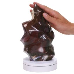 Ocean Jasper Polished Flame w/ Electric Rotating Base T3104 | Crystal Factory