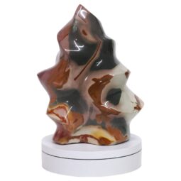 Ocean Jasper Polished Flame w/ Electric Rotating Base T3107 | Crystal Factory