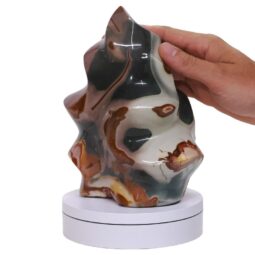 Ocean Jasper Polished Flame w/ Electric Rotating Base T3107 | Crystal Factory
