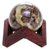 Septarian Sphere with Timber Display 8cm Stand T3120 | Crystal Factory