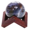 Ocean Jasper Sphere with Timber Display 8cm Stand T3121 | Crystal Factory
