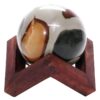 Polychrome Jasper Sphere with Timber Display 8cm Stand T3123 | Crystal Factory