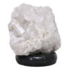 Clear Quartz Druze Lamp on Black Marble Base – White LED Bulb N2296 | Crystal Factory