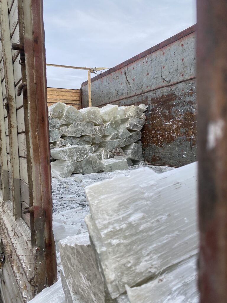 How We Travel the World to Source Our Crystals - Morocco 2024 16 Large raw selenite crystal blocks ready for crafting