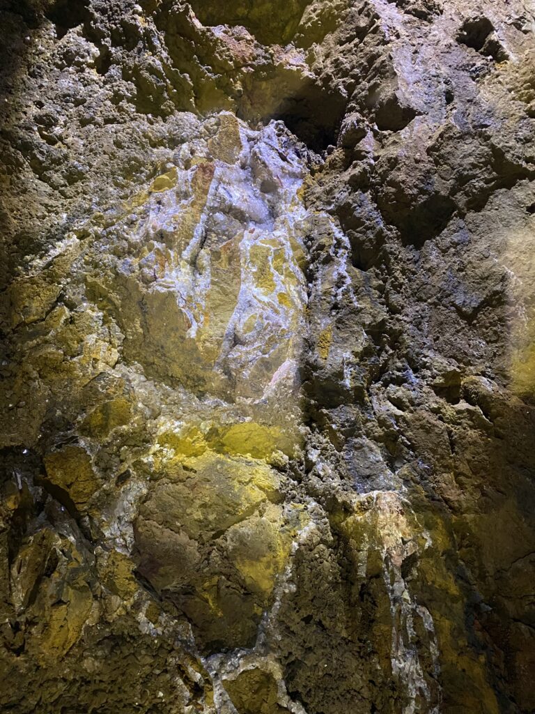 How We Travel the World to Source Our Crystals - Morocco 2024 8 Inside a Malachite and Azurite mine showing vivid green and blue mineral veins