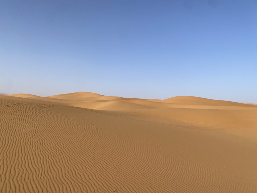 How We Travel the World to Source Our Crystals - Morocco 2024 17 Golden sand dunes of the Sahara Desert near Merzouga Morocco