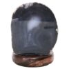 Blue Agate Crystal Lamp with Wooden Base - Blue LED - K1220 | Crystal Factory