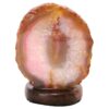 2.9kg Pink Agate Crystal Lamp with Wooden Base - Purple LED - K1224 1 Pink Agate Crystal Lamp with Wooden Base - Purple LED - K1224 | Crystal Factory