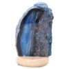 Blue Agate Crystal Lamp with Marble Base - Blue LED - K1228 | Crystal Factory