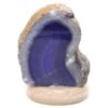 Blue Agate Crystal Lamp with Marble Base - Blue LED - K1231 | Crystal Factory