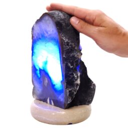 3kg Blue Agate Crystal Lamp with Marble Base - Blue LED - K1232 5 Blue Agate Crystal Lamp with Marble Base - Blue LED - K1232 | Crystal Factory