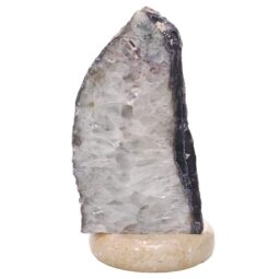 Blue Agate Crystal Lamp with Marble Base - Blue LED - K1234 | Crystal Factory