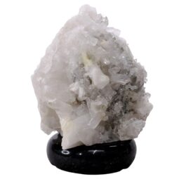 Clear Quartz Druze Lamp on Marble Base – White LED Bulb N2300 | Crystal Factory
