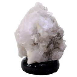 Clear Quartz Druze Lamp on Marble Base – White LED Bulb N2300 | Crystal Factory