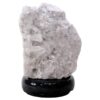 Clear Quartz Druze Lamp on Marble Base – White LED Bulb N2304 | Crystal Factory