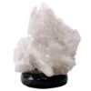Clear Quartz Druze Lamp on Marble Base – White LED Bulb N2305 | Crystal Factory