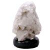 Clear Quartz Druze Lamp on Marble Base – White LED Bulb N2310 | Crystal Factory
