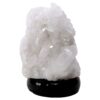 Clear Quartz Druze Lamp on Marble Base – White LED Bulb N2311 | Crystal Factory