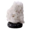 Clear Quartz Druze Lamp on Marble Base – White LED Bulb N2312 | Crystal Factory
