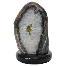 Blue Agate Crystal Lamp with Marble Base - Blue LED - N2313 | Crystal Factory