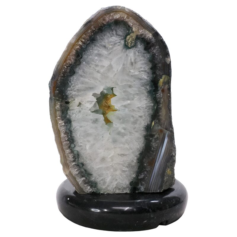 2.2kg Blue Agate Crystal Lamp with Marble Base - Blue LED - N2313 3 Blue Agate Crystal Lamp with Marble Base - Blue LED - N2313 | Crystal Factory