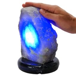 3.1kg Blue Agate Crystal Lamp with Marble Base - Blue LED - N2314 5 Blue Agate Crystal Lamp with Marble Base - Blue LED - N2314 | Crystal Factory