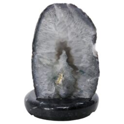 Blue Agate Crystal Lamp with Marble Base - Blue LED - N2316 | Crystal Factory