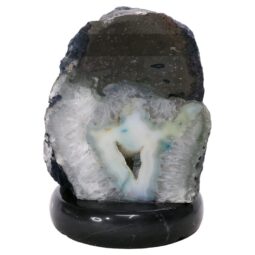 Blue Agate Crystal Lamp with Marble Base - Blue LED - N2317 | Crystal Factory