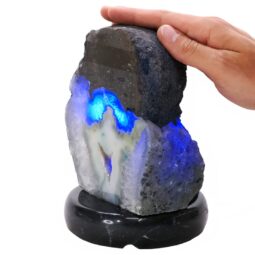 3.3kg Blue Agate Crystal Lamp with Marble Base - Blue LED - N2317 5 Blue Agate Crystal Lamp with Marble Base - Blue LED - N2317 | Crystal Factory